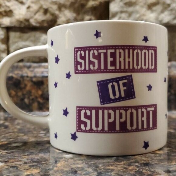 Sisterhood of Support Stoneware Coffee Cocoa Tea Mug Homefront Girl Collection - Picture 1 of 5